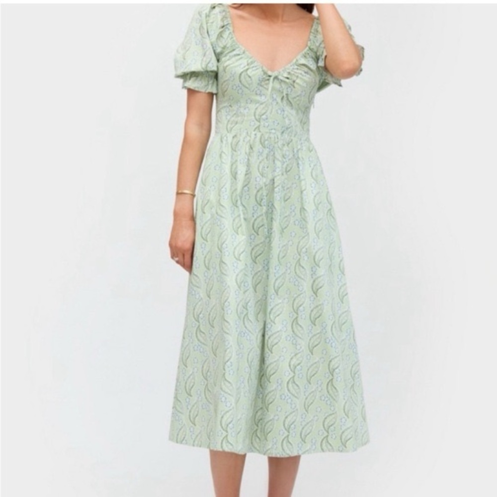 Hill House Ophelia Dress in Artist's Edition: F. Steiner & Co. Eucalyptus Floral